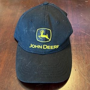 John Deere Black Snapback Cap